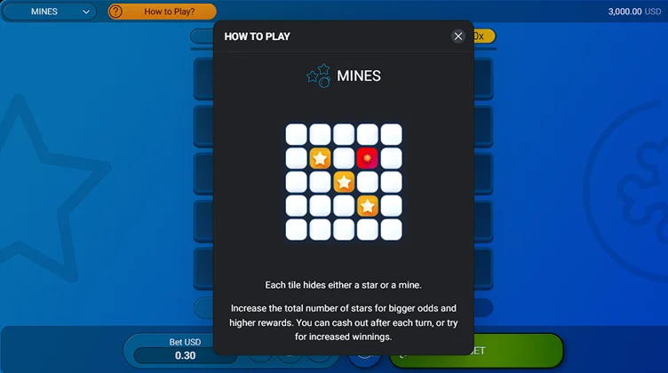 How to play Mines online